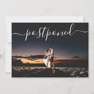 Minimalistisches Foto Hochzeitstermin verschieben  Ankündigung