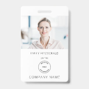 Minimalistisches Foto-ID-Logo Ausweis