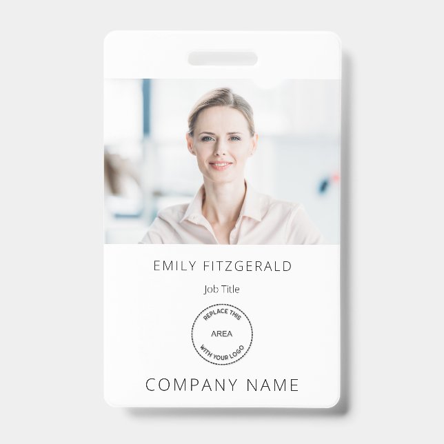Minimalistisches Foto-ID-Logo Ausweis (Vorderseite)
