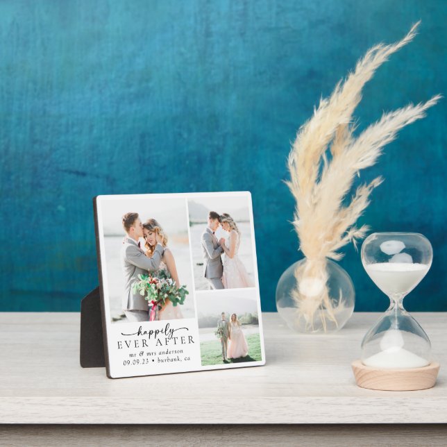 Minimalistisches Foto Kalligrafie-Hochzeit Fotoplatte (InSitu)
