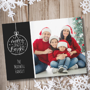 Minimalistisches Foto Merry Bright Weihnachten
