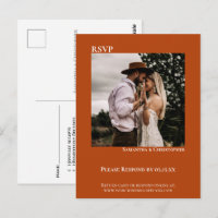 Minimalistisches Foto Modernes Rust Orange Wedding