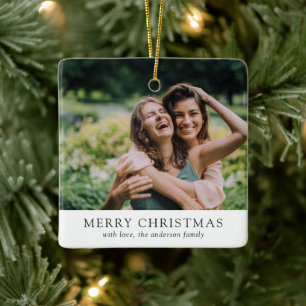 Minimalistisches Foto Modernes Weihnachten Keramikornament
