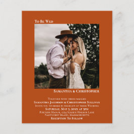 Minimalistisches Foto Orange BUDGET Hochzeit Einla