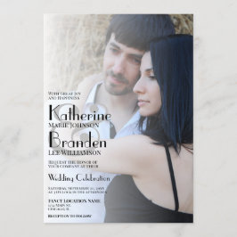 Minimalistisches Foto Overlay Moderne Typografie H Einladung