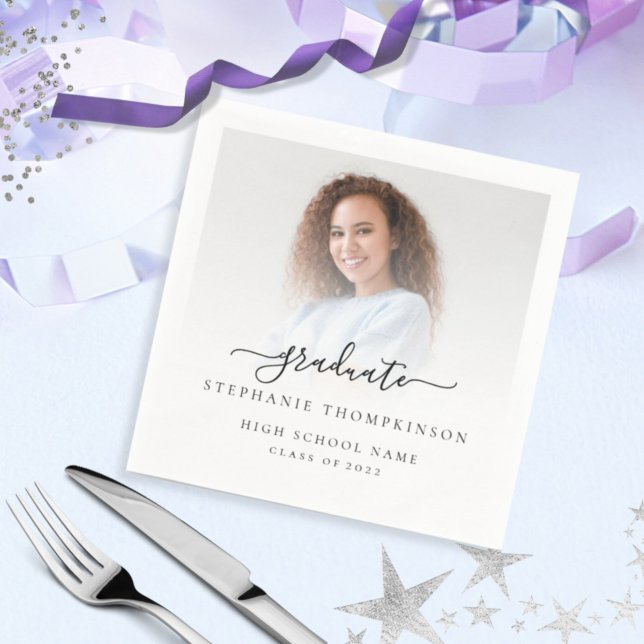 Minimalistisches Foto Overlay-Skript 2022-Abschlus Serviette (Von Creator hochgeladen)