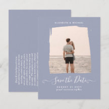 MINIMALISTISCHES FOTO Save the Date Dusty Blue