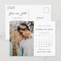 Minimalistisches Foto Save the Date Einladung