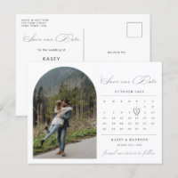 Minimalistisches Foto Save the Date Einladung