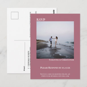 Minimalistisches Foto Simple Dusty Rose Wedding RS Postkarte