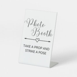 Minimalistisches Foto-Standzeichen Sockelschild