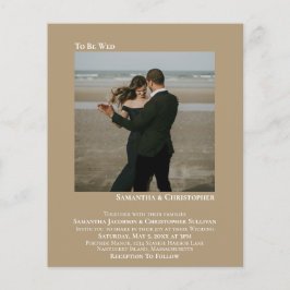 Minimalistisches Foto Tan HAUSHALT Hochzeit Einlad