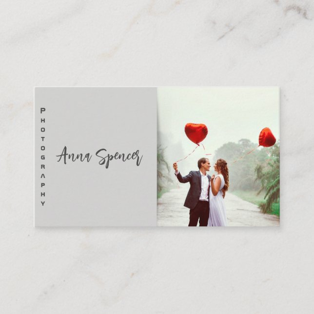 Minimalistisches Foto Visitenkarte (Vorderseite)