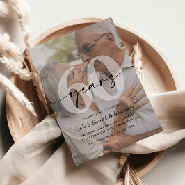 Minimalistisches Foto zum 60. Hochzeitstag Einladung