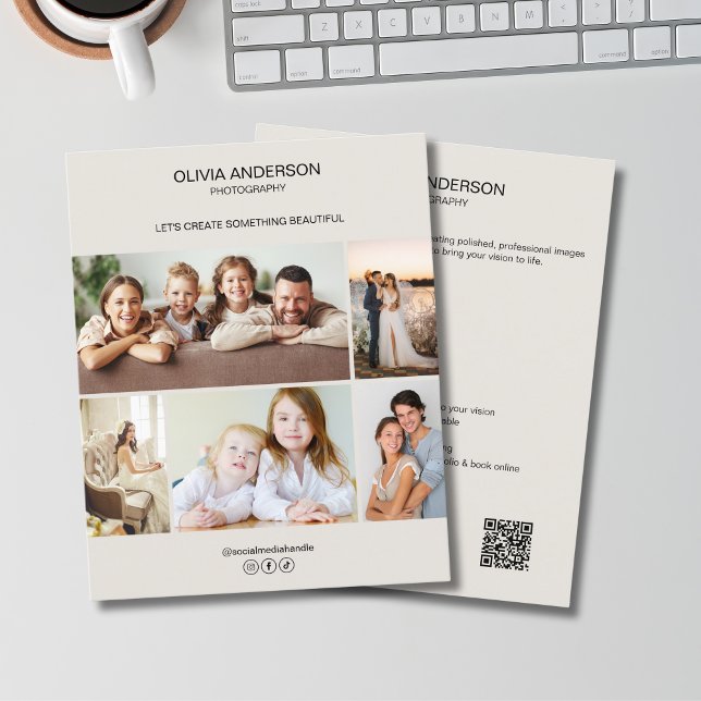 Minimalistisches Fotocollage-Geschäft Flyer (Minimalist Photo Collage Photographer Business Flyer)