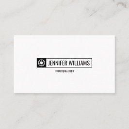 Minimalistisches Fotograf-Logo für Kameraschließer Visitenkarte