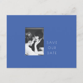 Minimalistisches Französisch-Blaues Foto Save the Postkarte