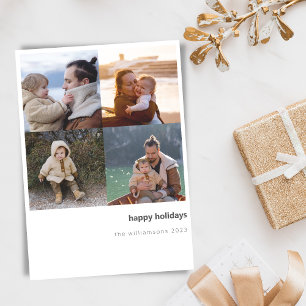 Minimalistisches Frohe Weihnachten Bold Vier-Foto-