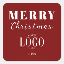 Minimalistisches Frohe Weihnachten Rot-Weiß-Firmen