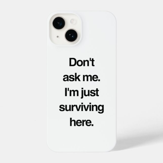 Minimalistisches Funny Zitat für Mitarbeiter iPhone 14 Hülle (Rückseite)