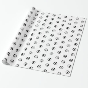 Minimalistisches Fußballmuster-Geschenk Geschenkpapier