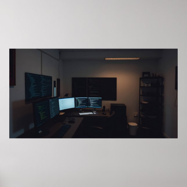 Minimalistisches Gamer-Zimmer Poster (Vorne)