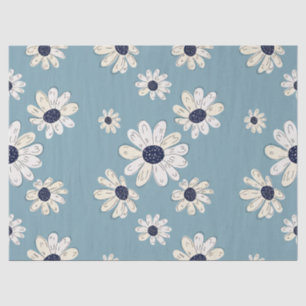 Minimalistisches Gänseblümchen-Blumenmuster (2) Seidenpapier