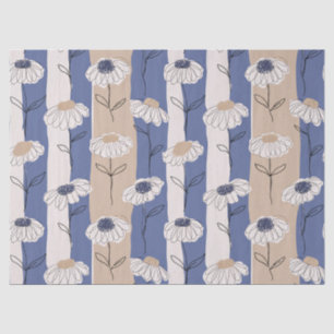 Minimalistisches Gänseblümchen-Blumenmuster (4) Seidenpapier
