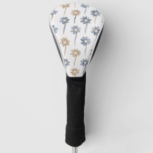 Minimalistisches Gänseblümchen-Blumenmuster (5) Golf Headcover