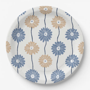 Minimalistisches Gänseblümchen-Blumenmuster (6) Pappteller