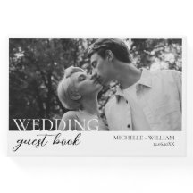 Minimalistisches Gästebuch für Hochzeiten mit Init