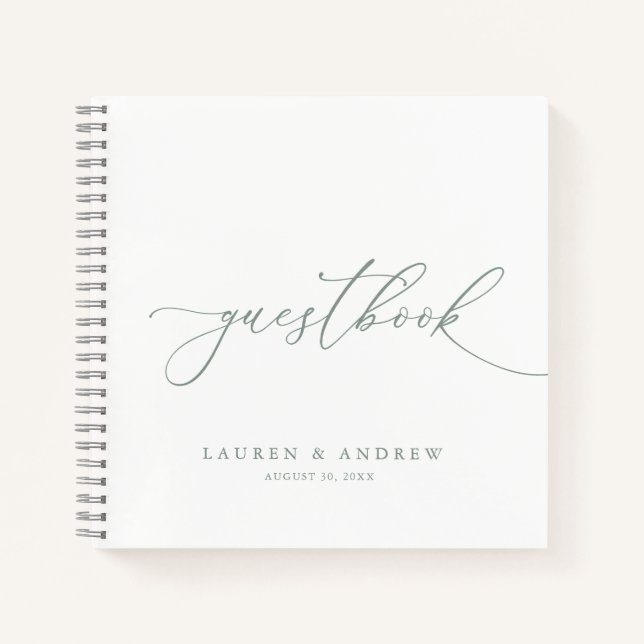 Minimalistisches Gästebuch für  Hochzeiten Notizbuch (Vorderseite)