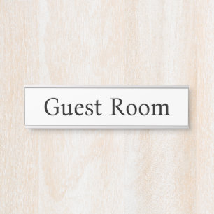 Minimalistisches Gästezimmer Türschild