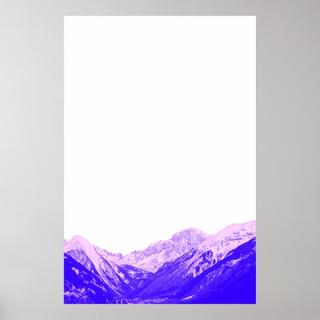 Minimalistisches Gebirgspender Poster (Vorne)