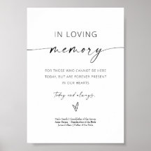 Minimalistisches Gedächtniszeichen für Hochzeit
