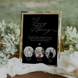 Minimalistisches Gedenkzeichen für die Hochzeit mi Poster