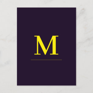 Minimalistisches gelbes elegantes anspruchsvolles postkarte