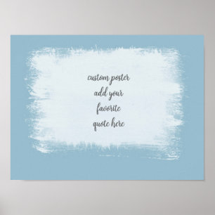 minimalistisches gemaltes Design Stahlblau füge ei Poster