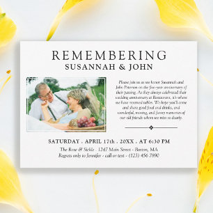 Minimalistisches gemeinsames Gedenken an den Todes Einladung