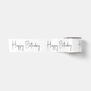Minimalistisches Gender Neutral Happy Birthday Satinband