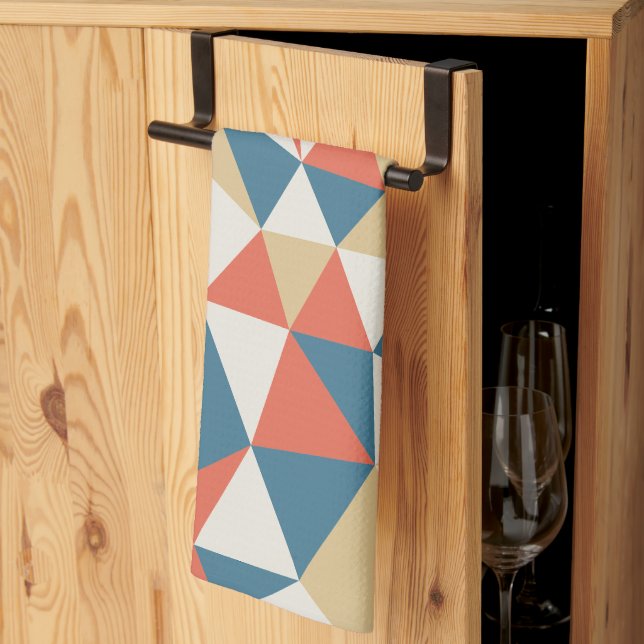 Minimalistisches geometrisches Abstraktes Muster Geschirrtuch (Drittel gefaltet)