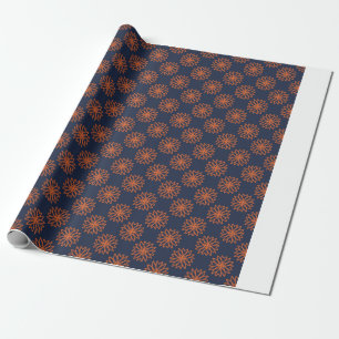 Minimalistisches geometrisches Blumenmuster Geschenkpapier