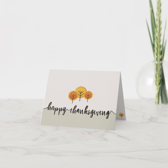 Minimalistisches geometrisches Happy Thanksgiving- Dankeskarte (Vorderseite)