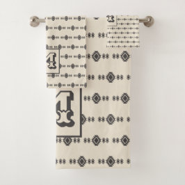 Minimalistisches geometrisches Muster Badhandtuch Set