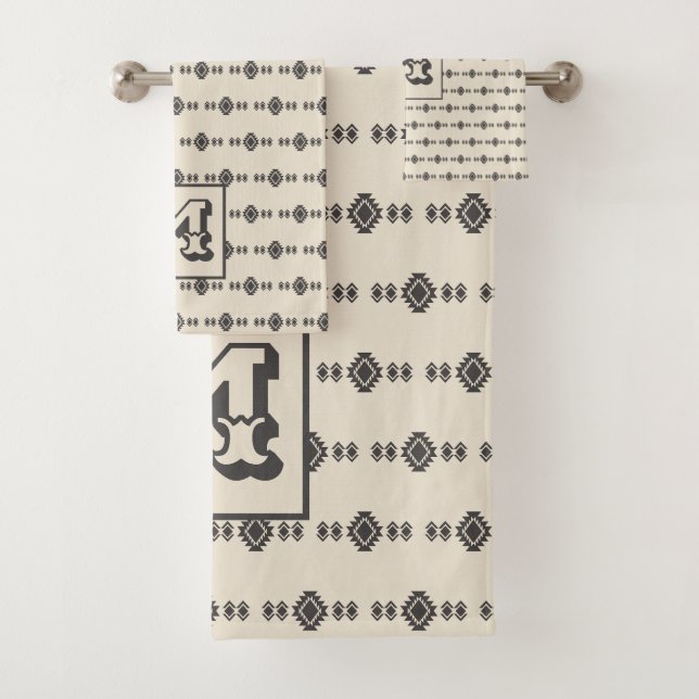 Minimalistisches geometrisches Muster Badhandtuch Set (Insitu)