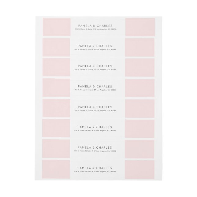 Minimalistisches geometrisches rosa und weißes Des (Bogen)