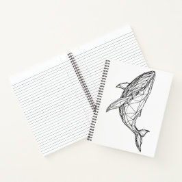 Minimalistisches geometrisches Wal-Notizbuch Notizbuch