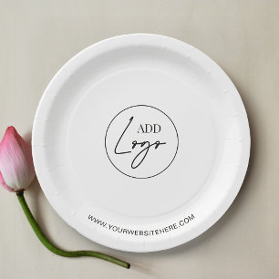 Minimalistisches Geschäfts-Event-Logo Branding Pappteller