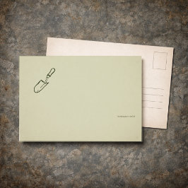 Minimalistisches Geschenk für Botanik-Gartenliebha Postkarte