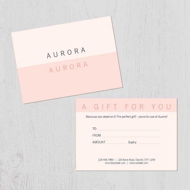 Minimalistisches Geschenkgutachten mit zwei Tonen  (Von Creator hochgeladen)